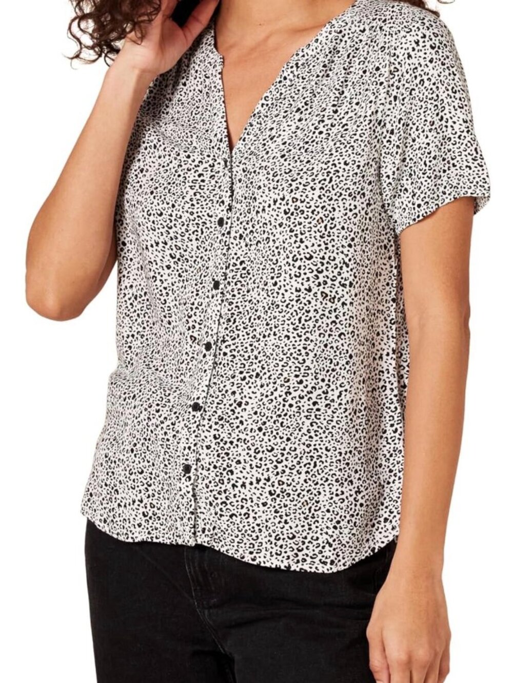 Amazon Essentials Leopard Print Blouse:XXL